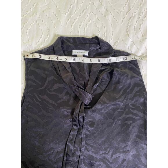 Calvin Klein Black Sleeveless Blouse Size XL-Petite - Picture 4 of 5